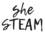 SheSTEAM Logo for Header and Footer