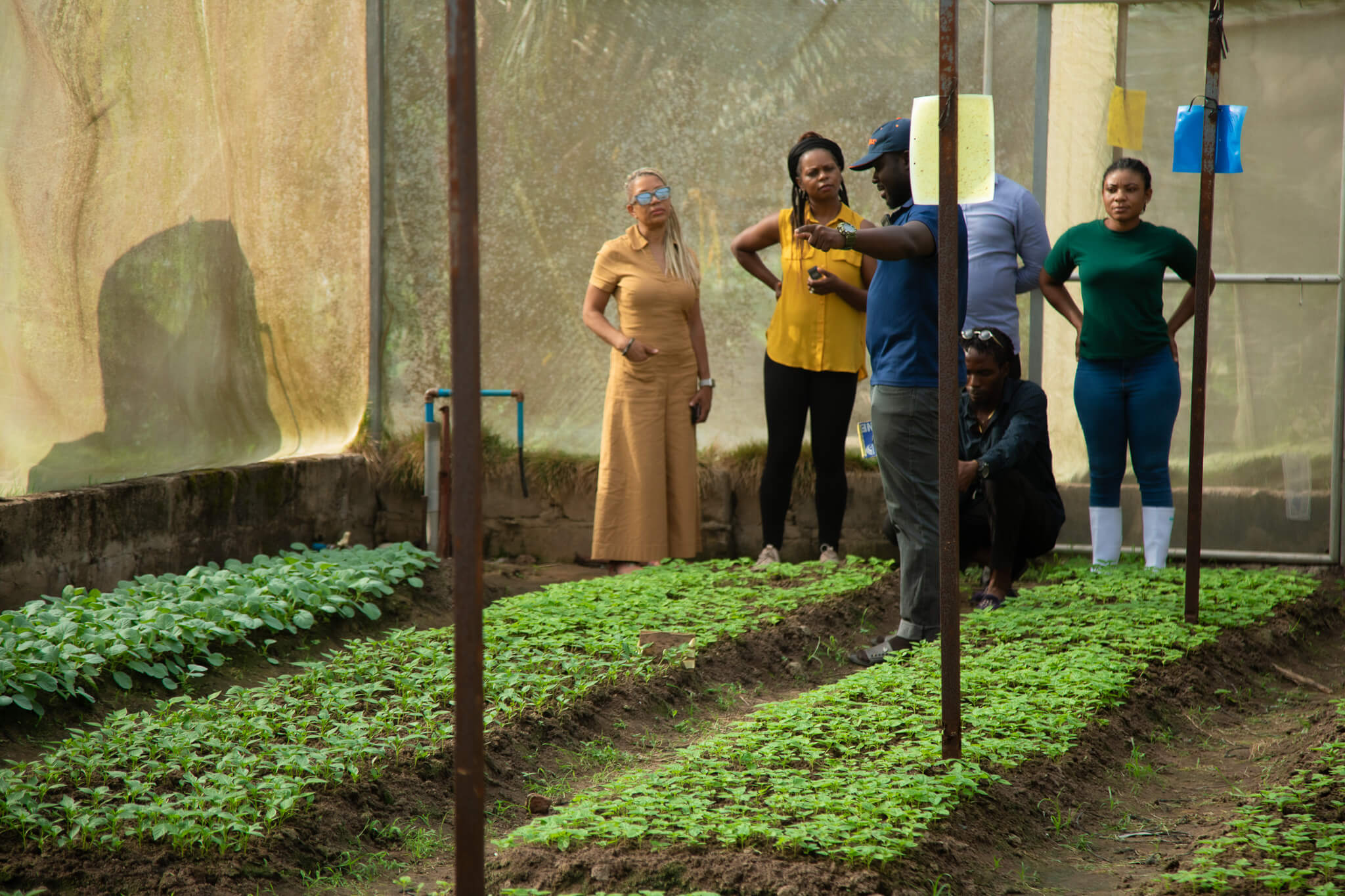 Rising Star Recipient standing in garden with SheSTEAM team...image for purely decorative purposes for Rising Star Page